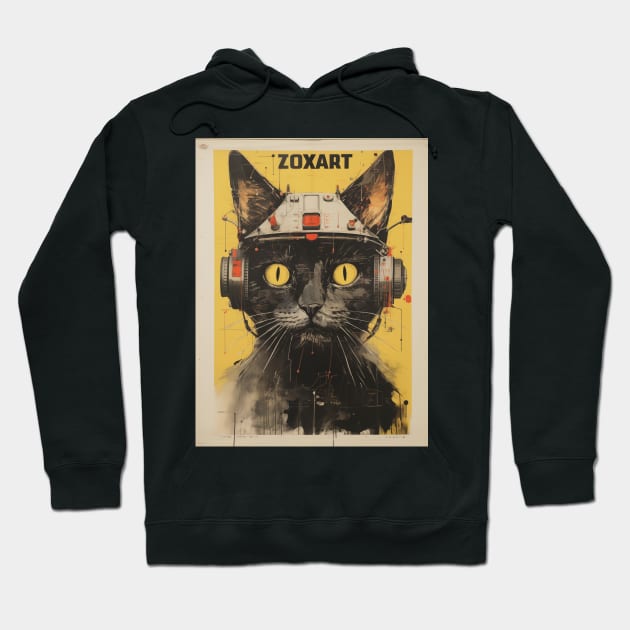 Abstract cat art Hoodie by Delicious Art